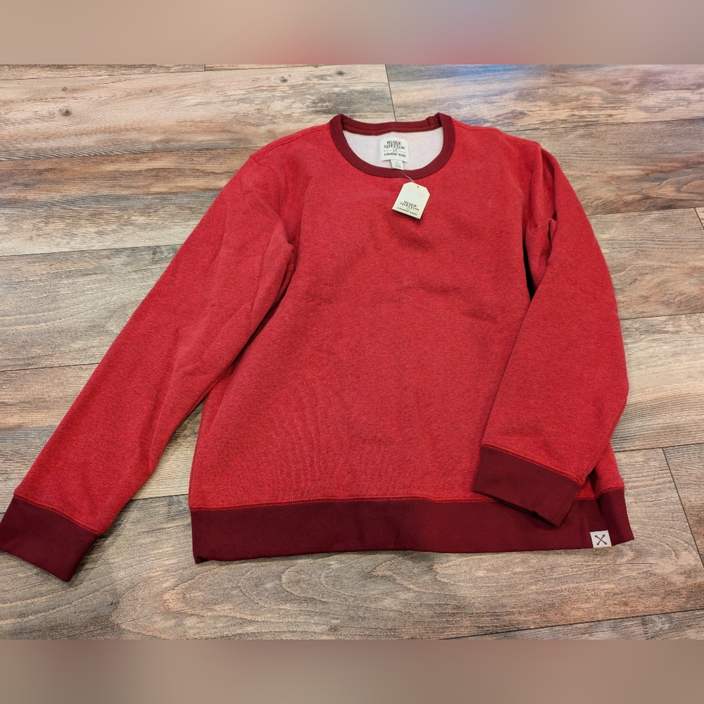 Blake Shelton Lands End Men Serious Sweats Red Heather Size LG Nwt